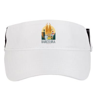 Barcelona Spain Cathedral Spanish City Souvenir Adult Drive Performance Visor