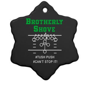 Brotherly Shove Classic Ceramic Star Ornament