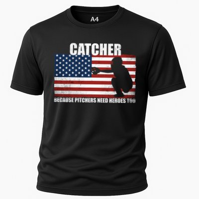 Baseball Softball Catcher because Pitchers need Heros too Performance Shirt