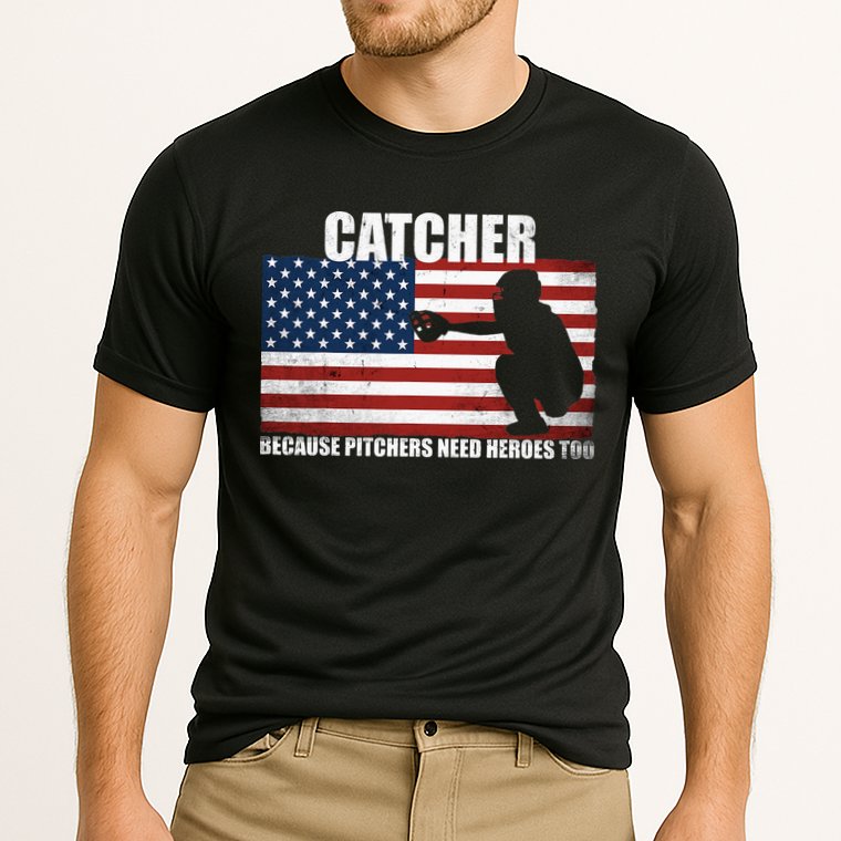 Baseball Softball Catcher because Pitchers need Heros too Performance Shirt