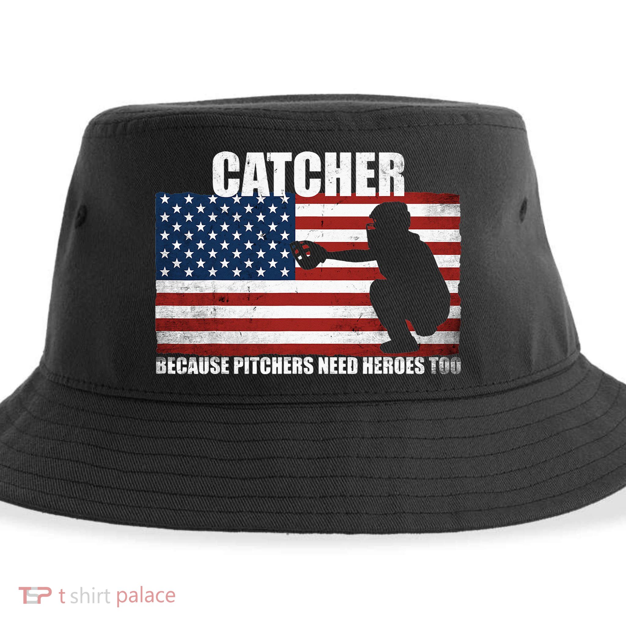 Baseball Softball Catcher because Pitchers need Heros too Sustainable Bucket Hat