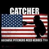 Baseball Softball Catcher because Pitchers need Heros too Bucket Hat