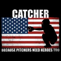 Baseball Softball Catcher because Pitchers need Heros too 16 in Basic Backpack