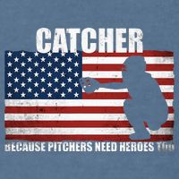 Baseball Softball Catcher because Pitchers need Heros too Garment-Dyed Sweatshirt