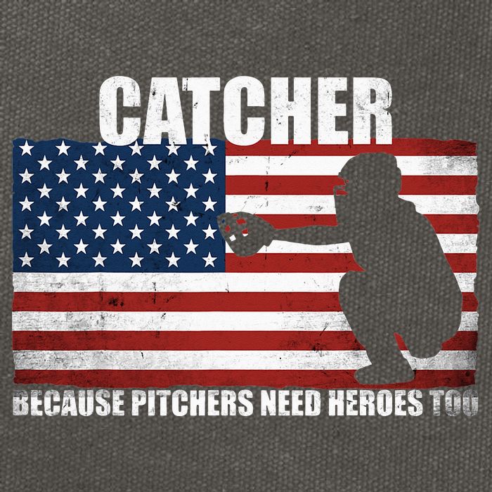 Baseball Softball Catcher because Pitchers need Heros too Cotton Canvas Backpack