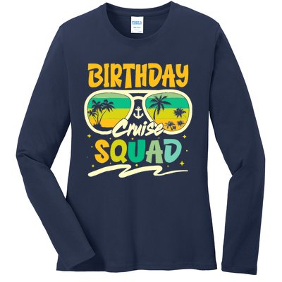 Birthday Summer Cruise Squad Party Vintage Lovers Holiday Ladies Long Sleeve Shirt