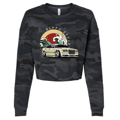 Bippu Style Car Japanese Car Culture Cropped Pullover Crew