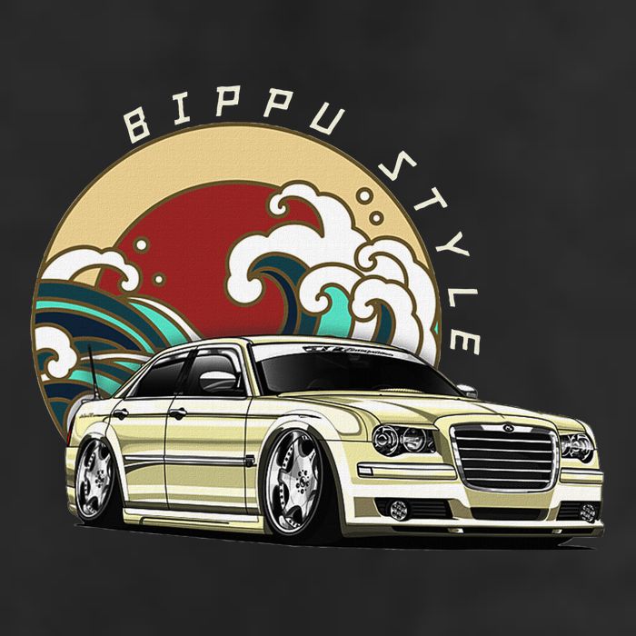 Bippu Style Car Japanese Car Culture 7 Panel Mesh Trucker Snapback Hat