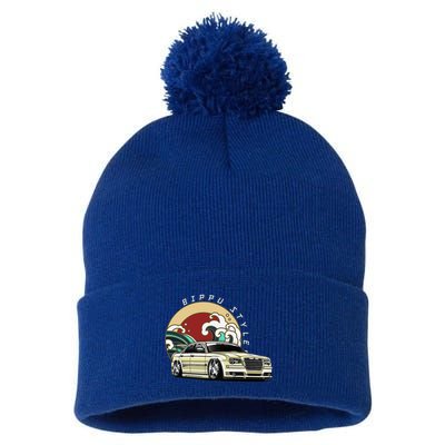 Bippu Style Car Japanese Car Culture Pom Pom 12in Knit Beanie