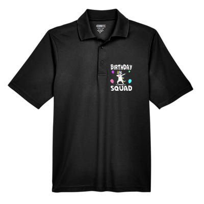 Birthday Squad Cute Unicorn Bday Team Men's Origin Performance Pique Polo