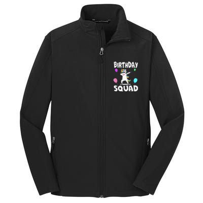 Birthday Squad Cute Unicorn Bday Team Core Soft Shell Jacket