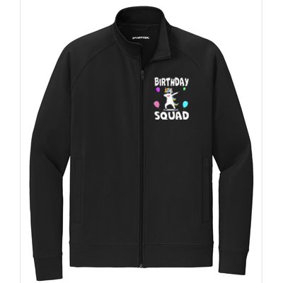 Birthday Squad Cute Unicorn Bday Team Stretch Full-Zip Cadet Jacket