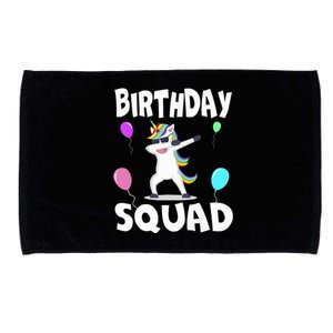 Birthday Squad Cute Unicorn Bday Team Microfiber Hand Towel