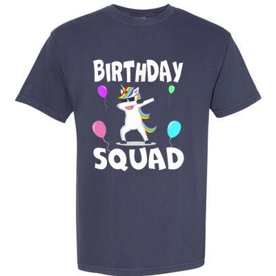 Birthday Squad Cute Unicorn Bday Team Garment-Dyed Heavyweight T-Shirt