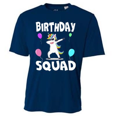 Birthday Squad Cute Unicorn Bday Team Cooling Performance Crew T-Shirt