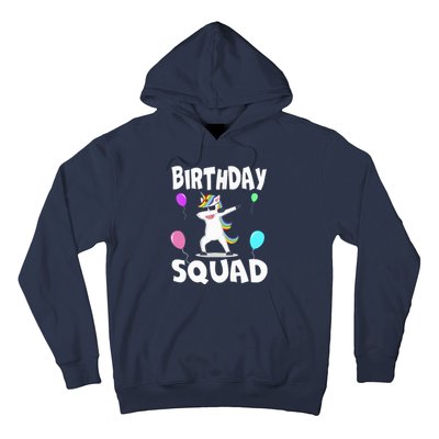 Birthday Squad Cute Unicorn Bday Team Hoodie