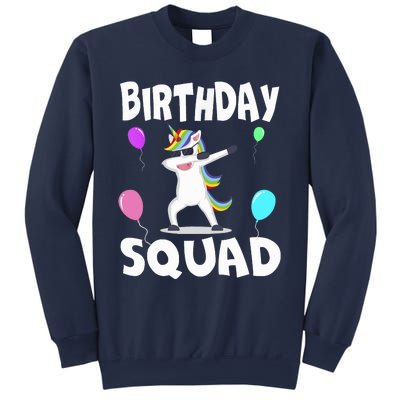 Birthday Squad Cute Unicorn Bday Team Sweatshirt