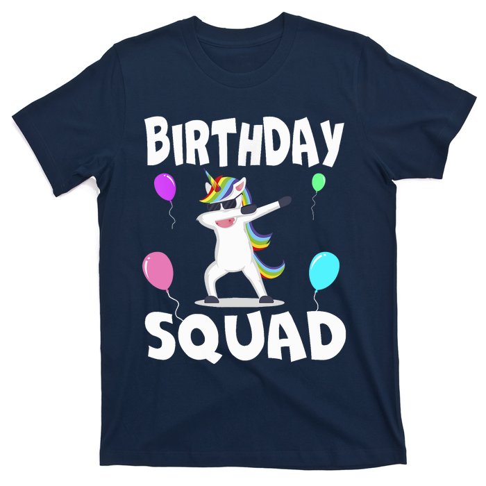 Birthday Squad Cute Unicorn Bday Team T-Shirt