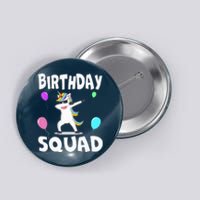 Birthday Squad Cute Unicorn Bday Team Button