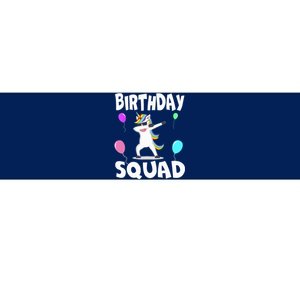 Birthday Squad Cute Unicorn Bday Team Bumper Sticker