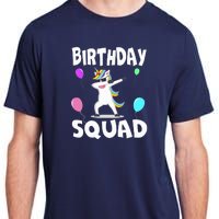 Birthday Squad Cute Unicorn Bday Team Adult ChromaSoft Performance T-Shirt