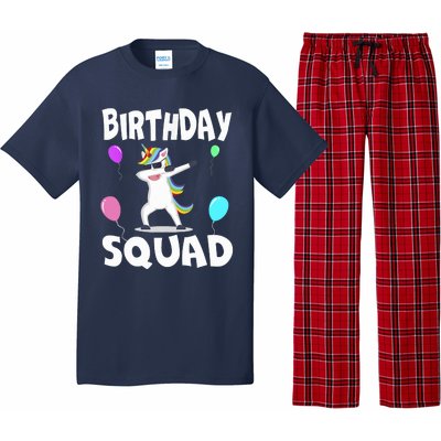 Birthday Squad Cute Unicorn Bday Team Pajama Set