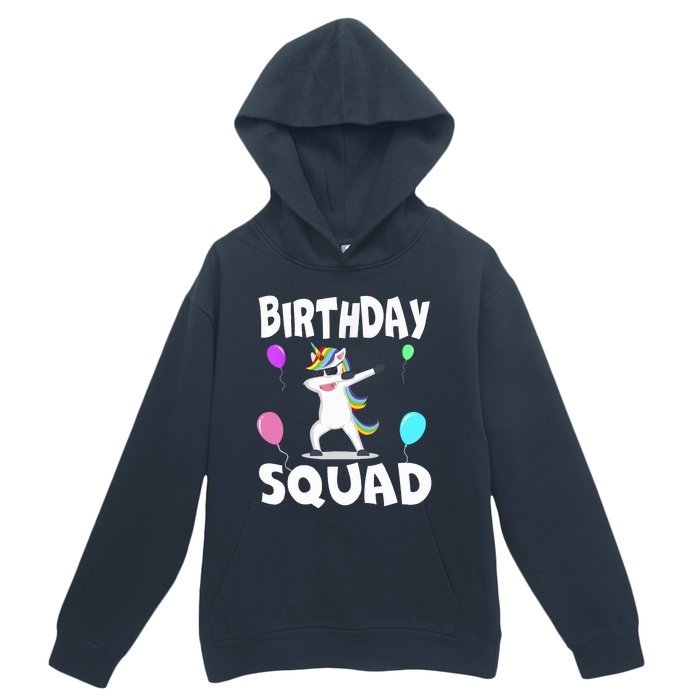 Birthday Squad Cute Unicorn Bday Team Urban Pullover Hoodie