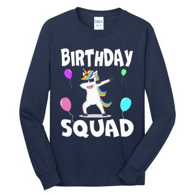 Birthday Squad Cute Unicorn Bday Team Tall Long Sleeve T-Shirt