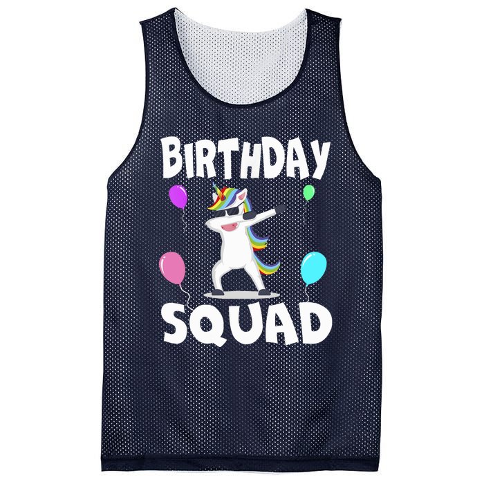 Birthday Squad Cute Unicorn Bday Team Mesh Reversible Basketball Jersey Tank