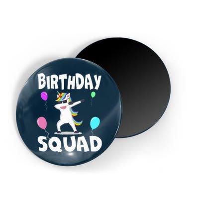 Birthday Squad Cute Unicorn Bday Team Magnet