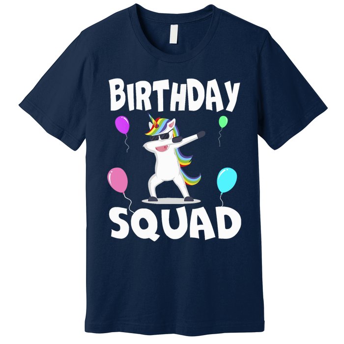 Birthday Squad Cute Unicorn Bday Team Premium T-Shirt