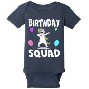 Birthday Squad Cute Unicorn Bday Team Baby Bodysuit