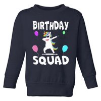 Birthday Squad Cute Unicorn Bday Team Toddler Sweatshirt