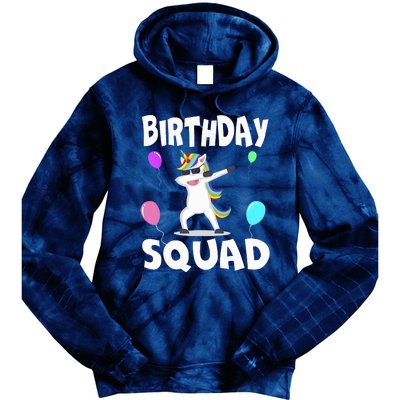 Birthday Squad Cute Unicorn Bday Team Tie Dye Hoodie