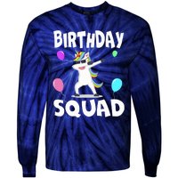 Birthday Squad Cute Unicorn Bday Team Tie-Dye Long Sleeve Shirt