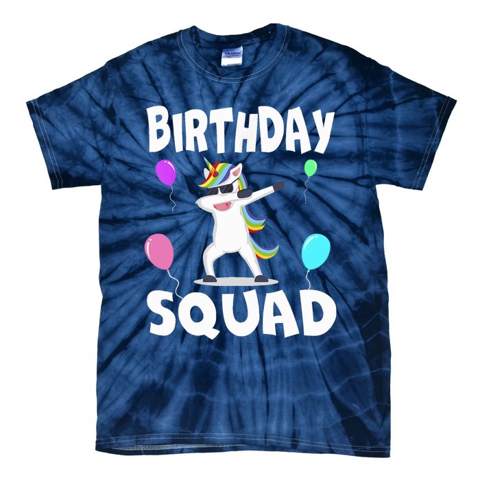 Birthday Squad Cute Unicorn Bday Team Tie-Dye T-Shirt