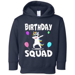 Birthday Squad Cute Unicorn Bday Team Toddler Hoodie