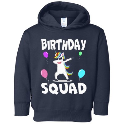 Birthday Squad Cute Unicorn Bday Team Toddler Hoodie