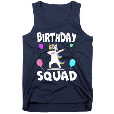 Birthday Squad Cute Unicorn Bday Team Tank Top