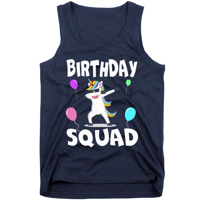 Birthday Squad Cute Unicorn Bday Team Tank Top