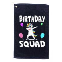 Birthday Squad Cute Unicorn Bday Team Platinum Collection Golf Towel