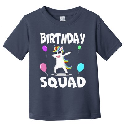 Birthday Squad Cute Unicorn Bday Team Toddler T-Shirt