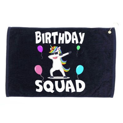 Birthday Squad Cute Unicorn Bday Team Grommeted Golf Towel