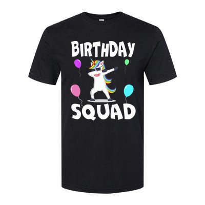 Birthday Squad Cute Unicorn Bday Team Softstyle CVC T-Shirt