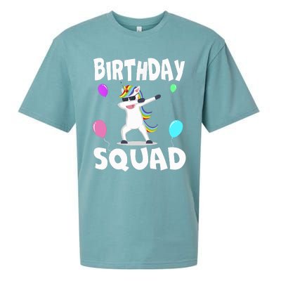 Birthday Squad Cute Unicorn Bday Team Sueded Cloud Jersey T-Shirt