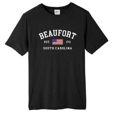 Beaufort South Carolina Us Flag Tall Fusion ChromaSoft Performance T-Shirt