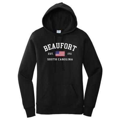 Beaufort South Carolina Us Flag Women's Pullover Hoodie