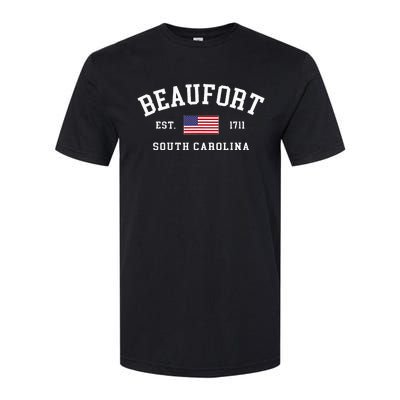 Beaufort South Carolina Us Flag Softstyle CVC T-Shirt