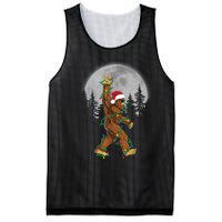 Bigfoot Santa Christmas Tree Lights Funny Xmas Sasquatch Mesh Reversible Basketball Jersey Tank