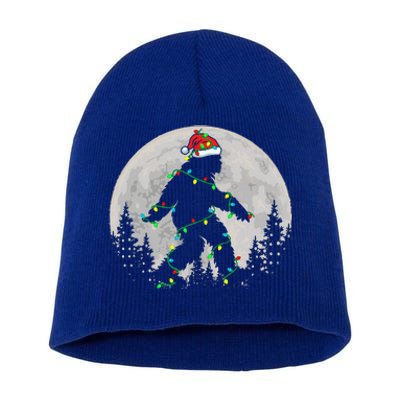 Bigfoot Santa Christmas Tree Lights Short Acrylic Beanie